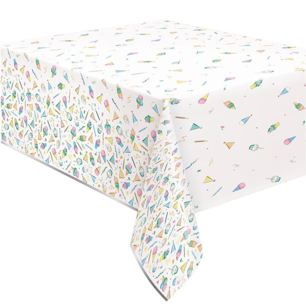 Ice Cream Themed Tablecloth