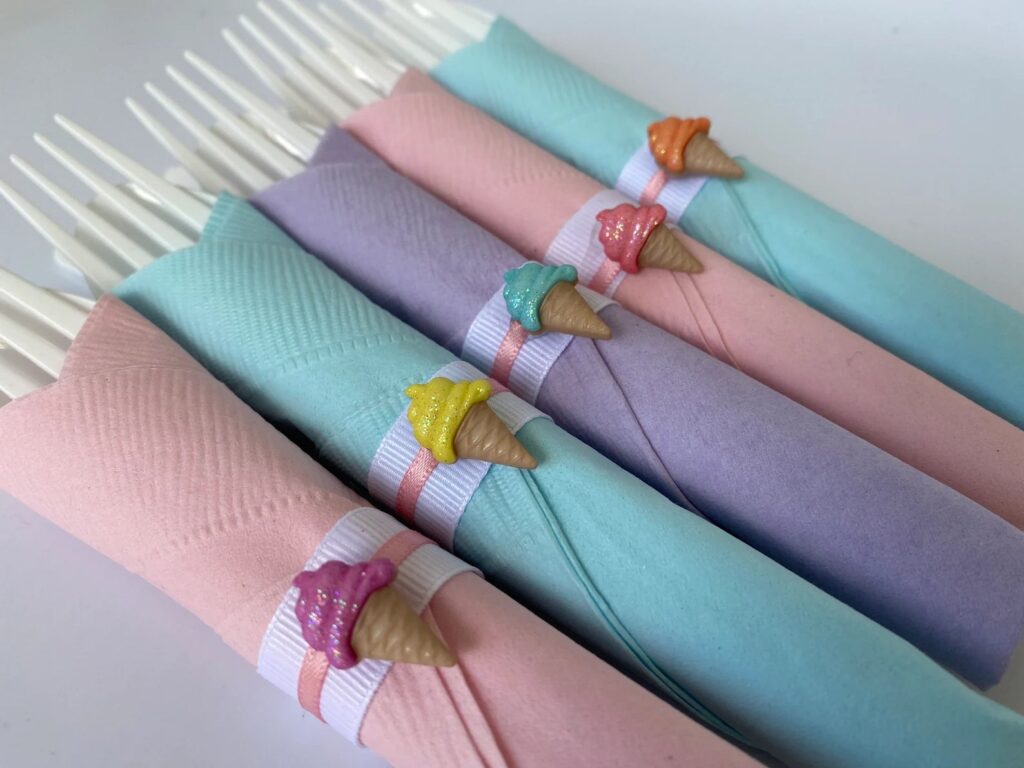 Ice Cream Themed Party Flatware