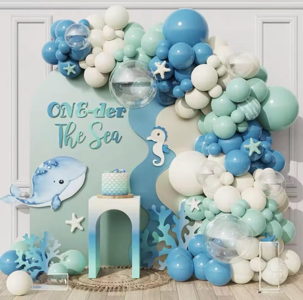 Under The Sea Baby Shower / Birthday Party Balloon Arch Kit