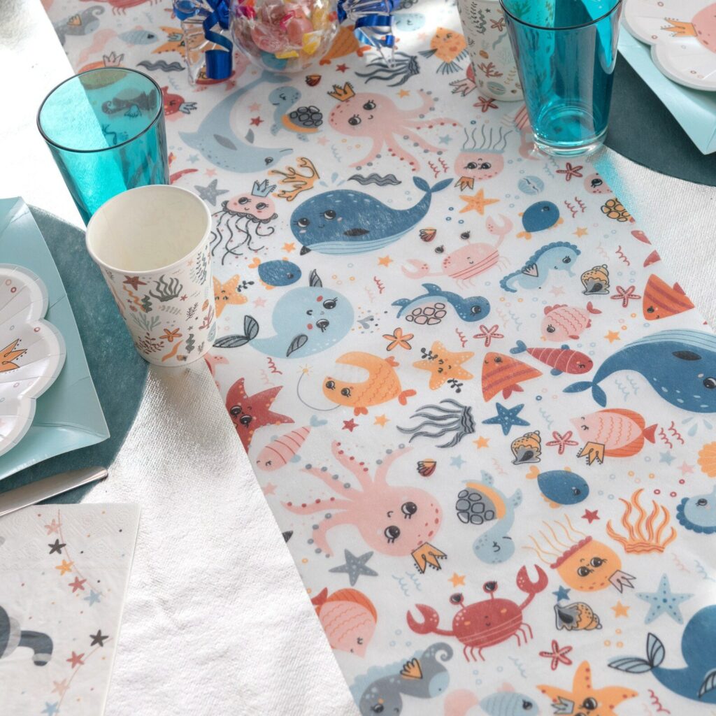 Under the Sea Themed Fabric Table Runner