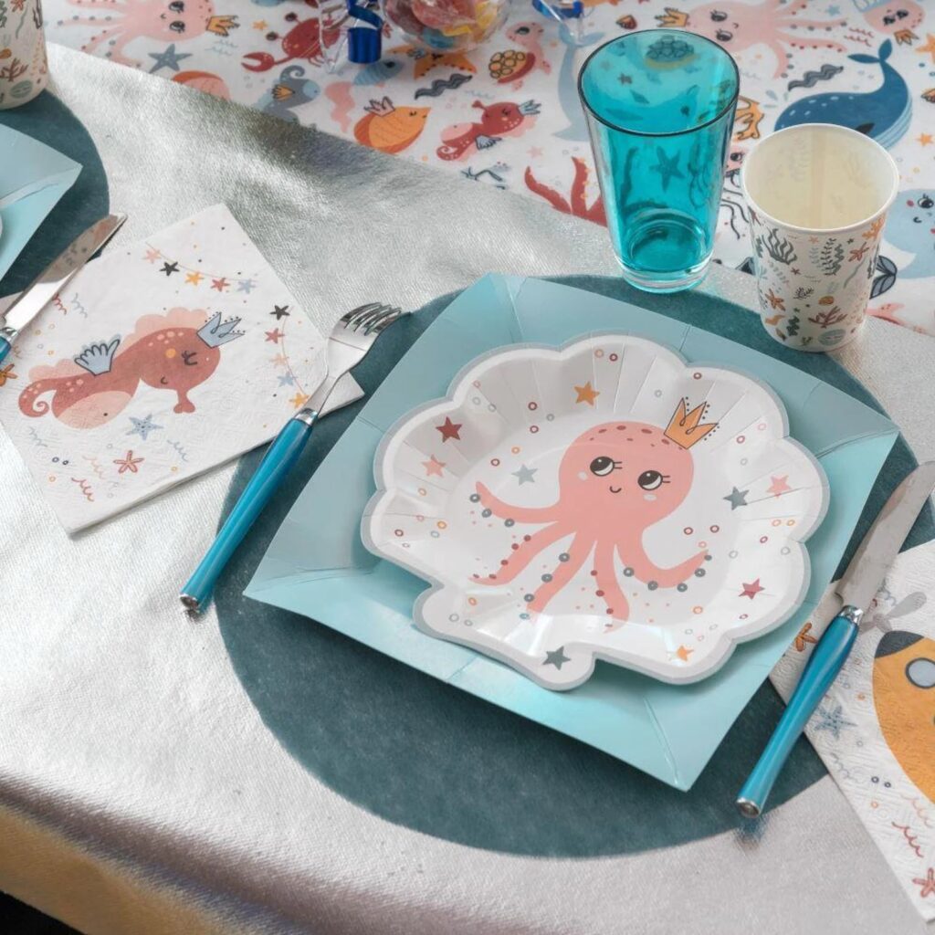 Under the Sea Themed Baby Shower Party Plate