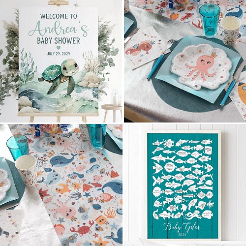 Under The Sea Teal Baby Shower