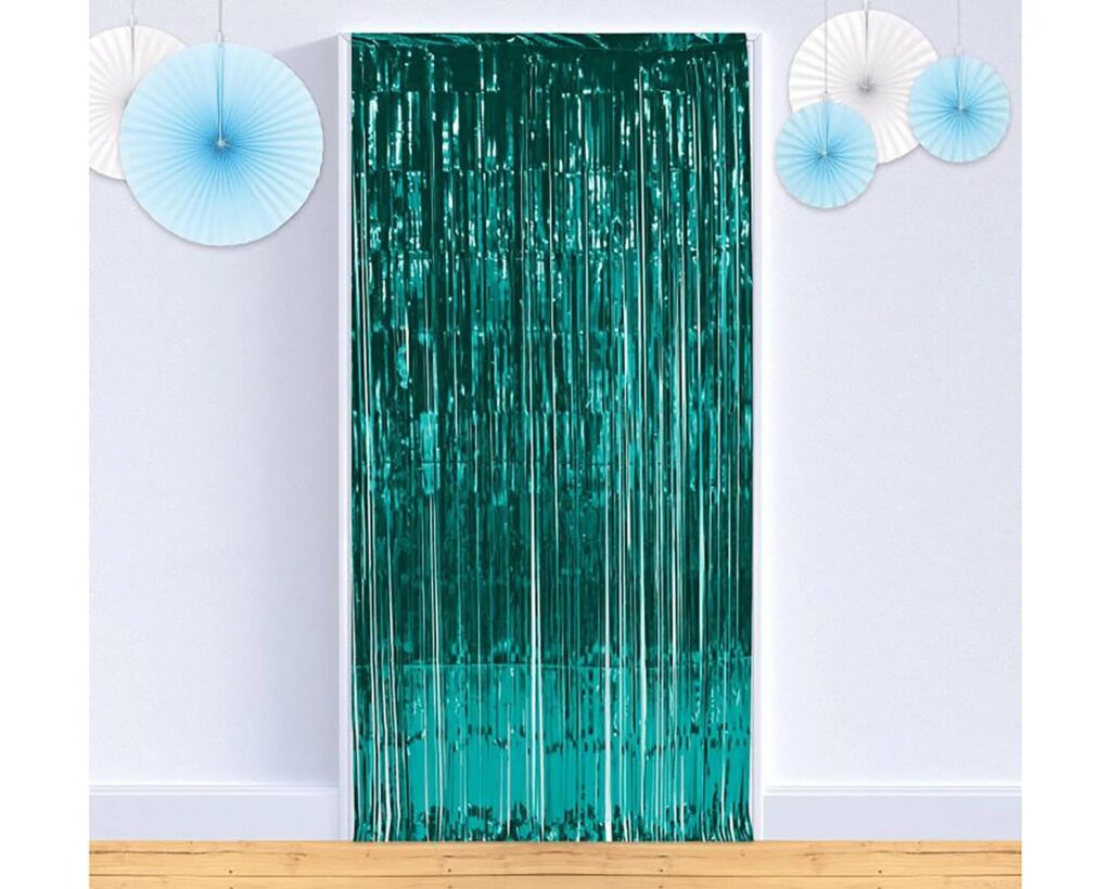 Teal Fringe Curtain Under The Sea Baby Shower Decor