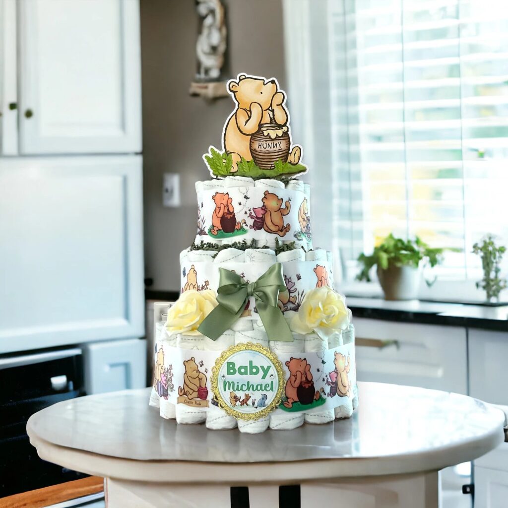Winnie-inspired Diaper Cake