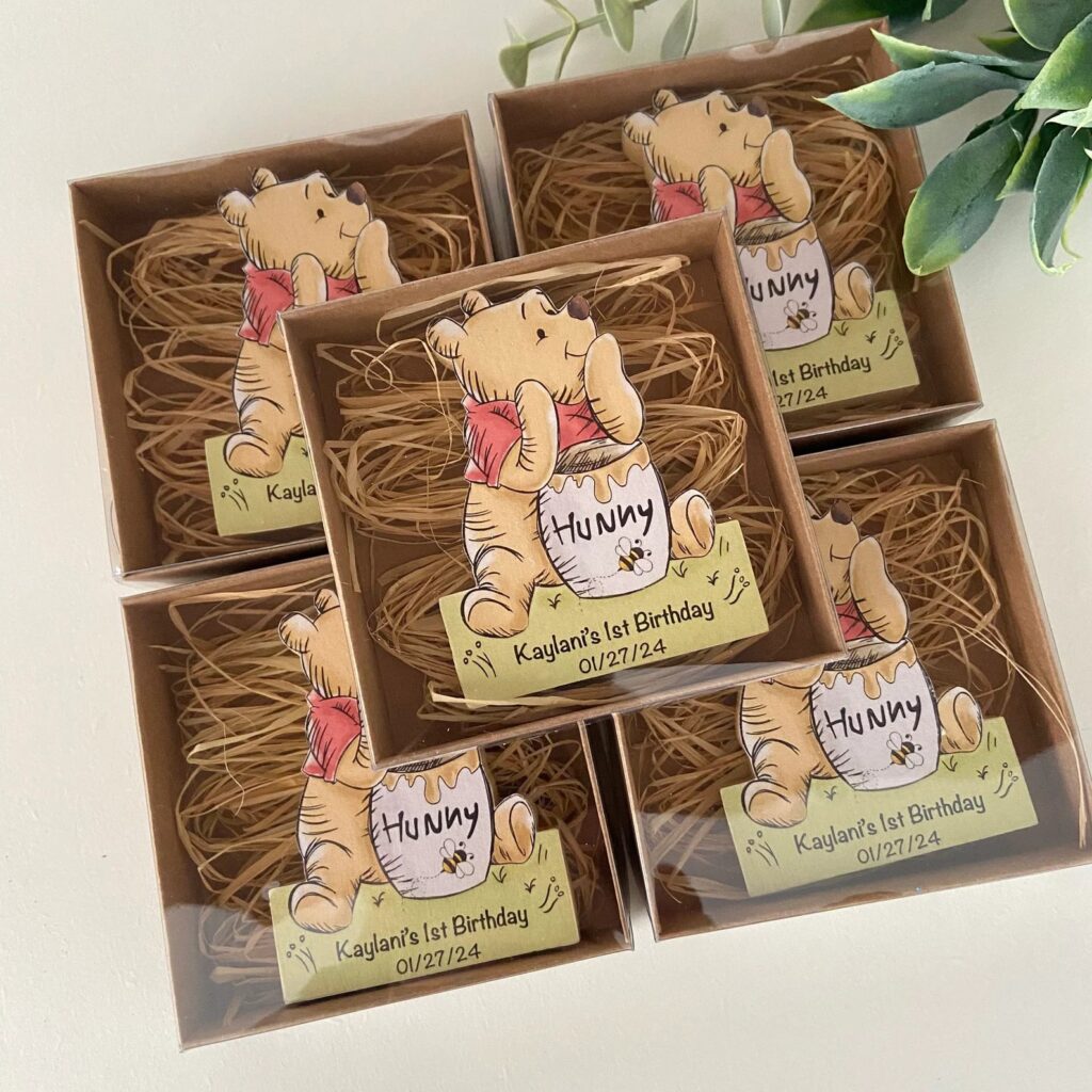 Winnie The Pooh Wooden Favor Magnets