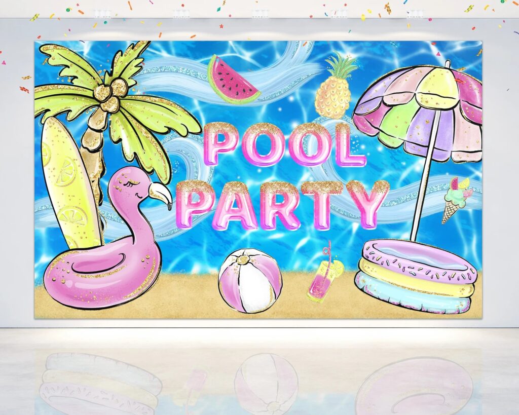 Pool Party Backdrop