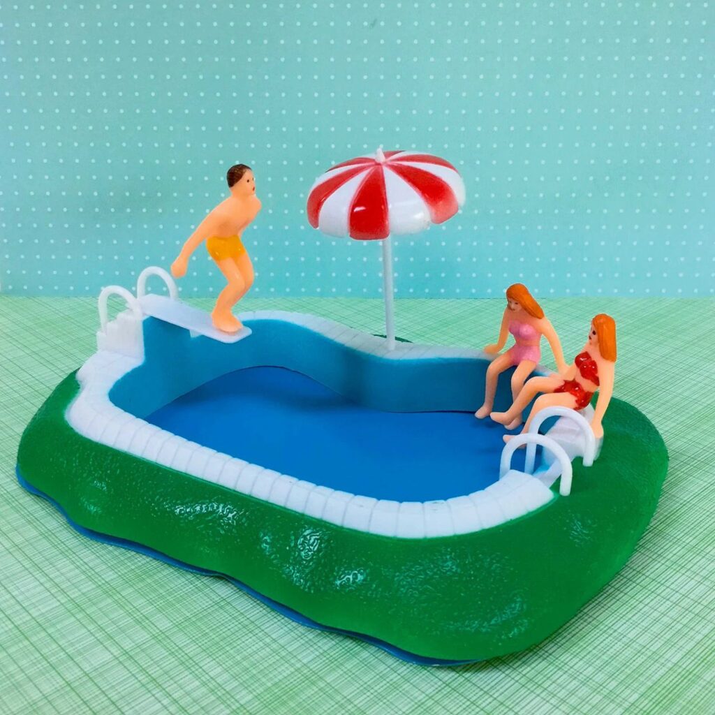 Summer Pool Party Swimming Pool Cake Topper