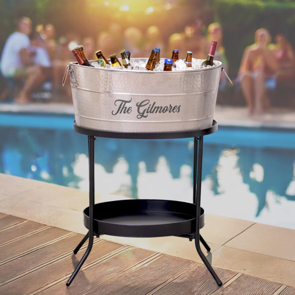 Personalized Beverage Party Tub With Stand
