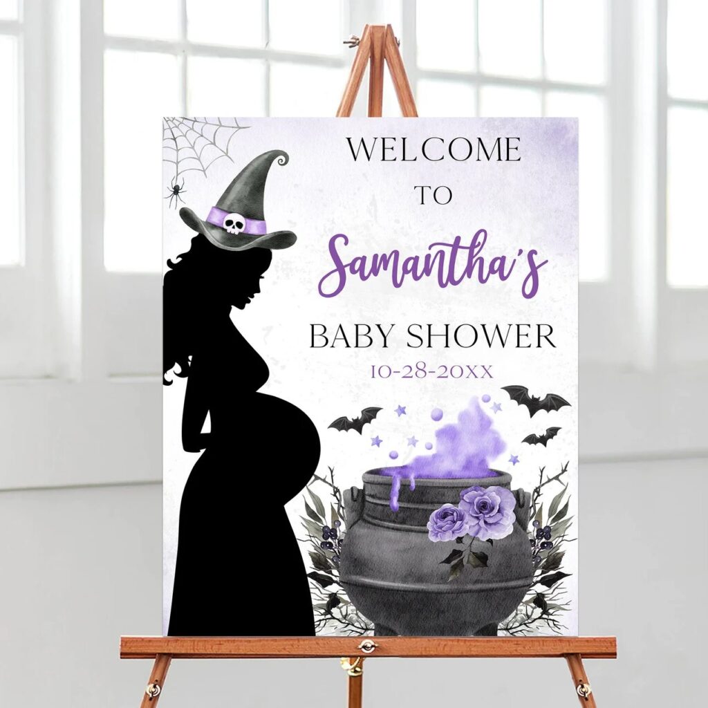 A Little Boo is Brewing Baby Shower Welcome Sign Printable