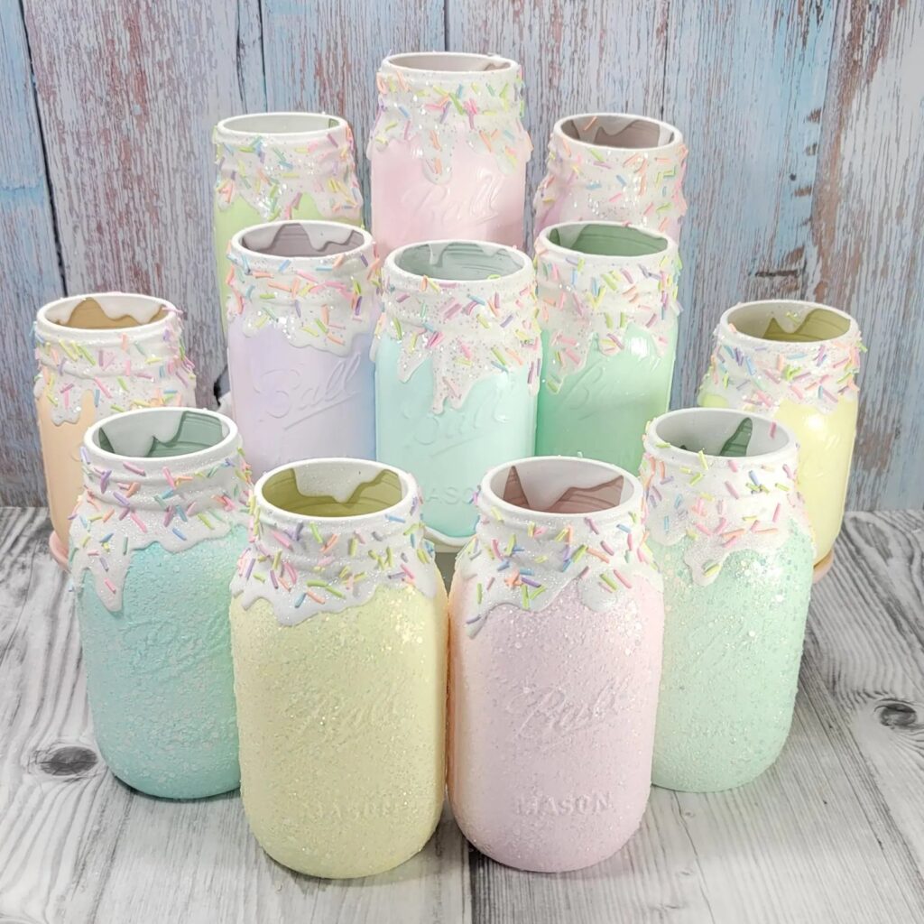 Baby Sprinkle Mason Jar Centerpieces