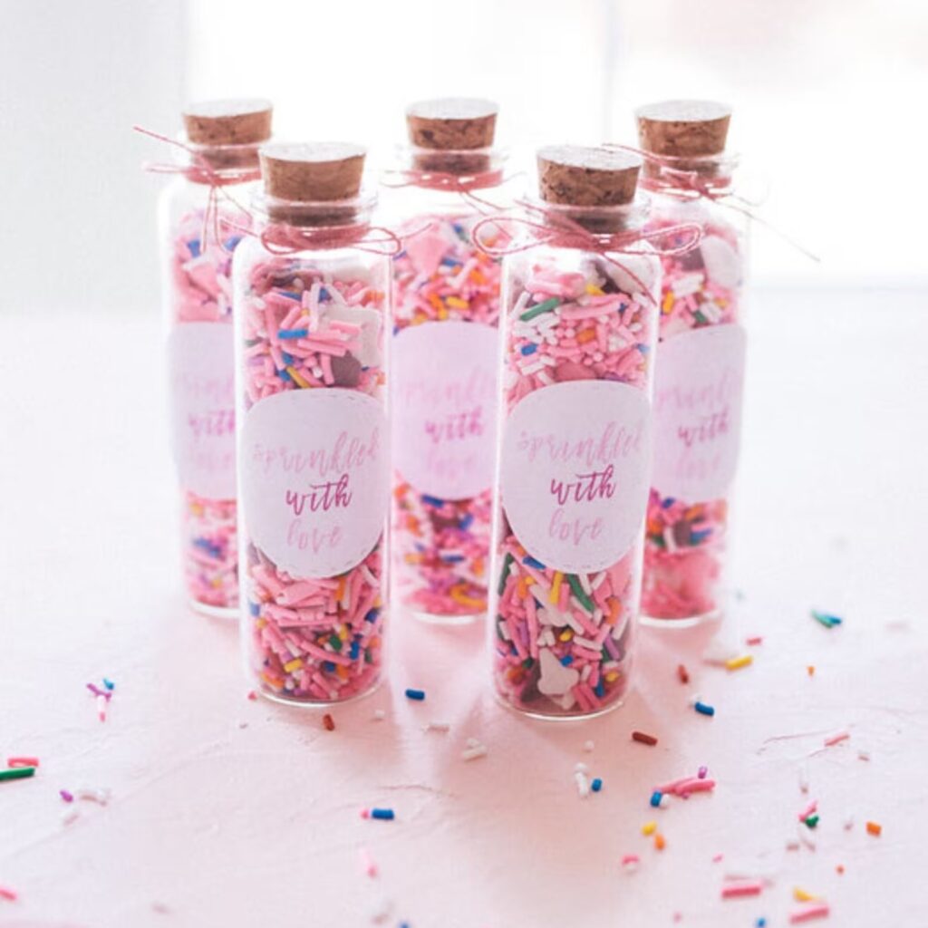 DIY Kit Mini Glass Bottle Sprinkle Favors
