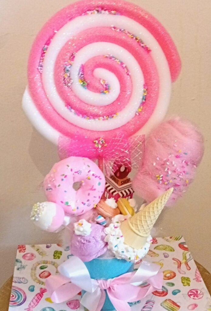 Fake Candy Centerpiece with Sprinkles