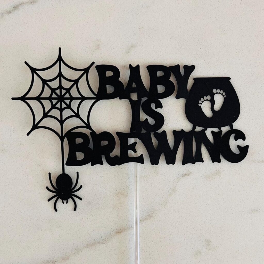A Baby is Brewing Cake Topper