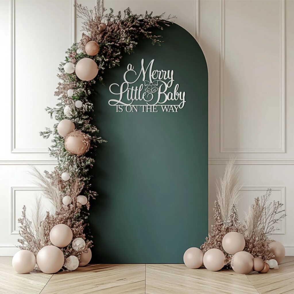 A Merry Little Baby is on the Way Baby Shower SIgn
