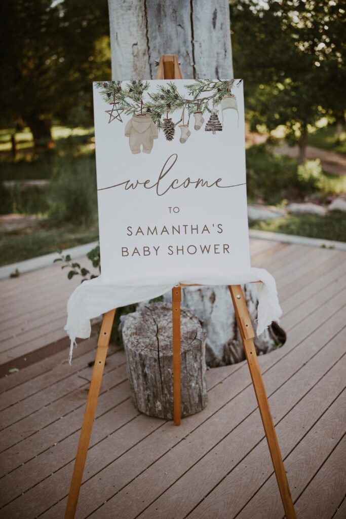 A Merry Little Baby is on the Way Welcome Sign Printable
