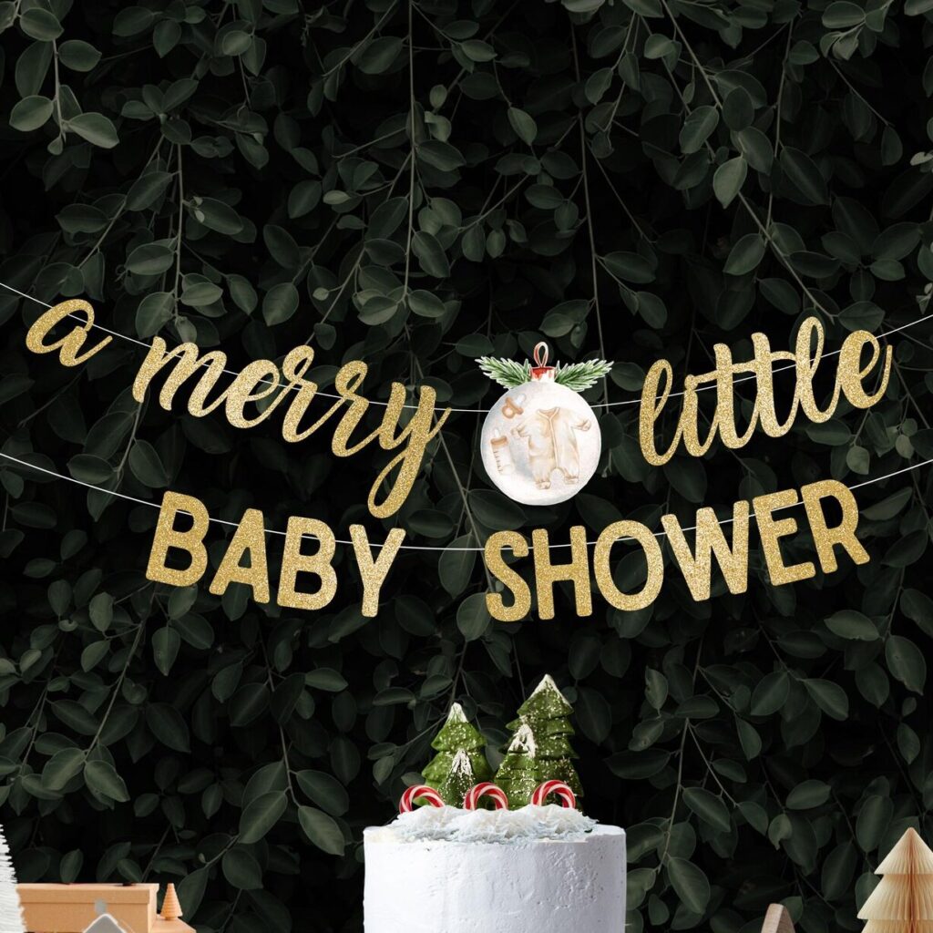 A Merry Little Baby Shower Banner