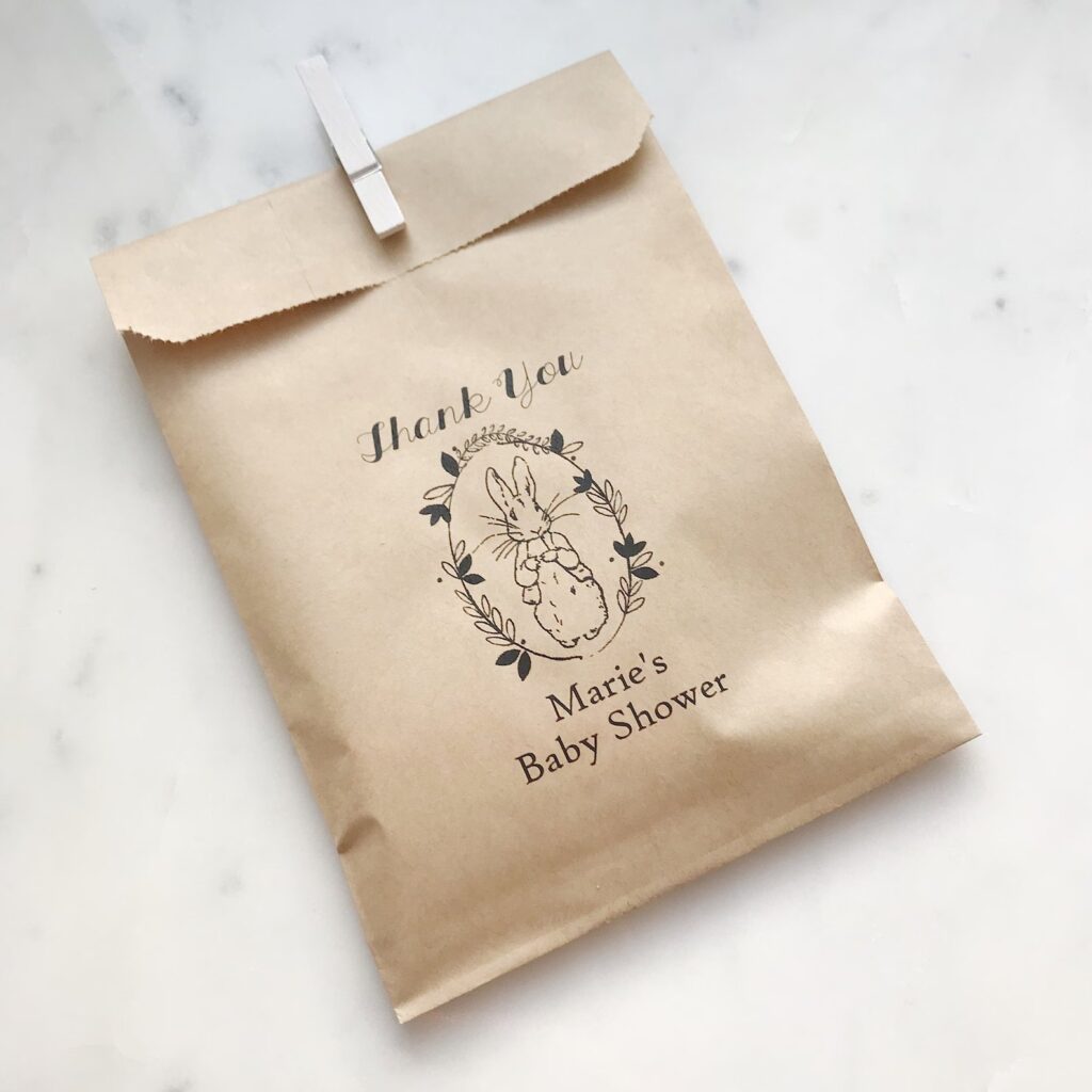 Peter Rabbit Baby Shower Personalized Favor Bag
