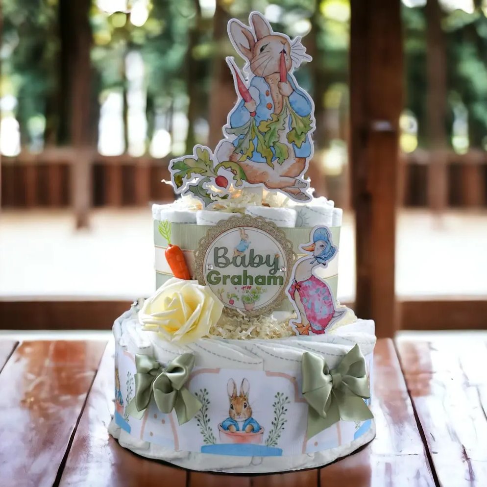Bunny Inspired Diaper Cake