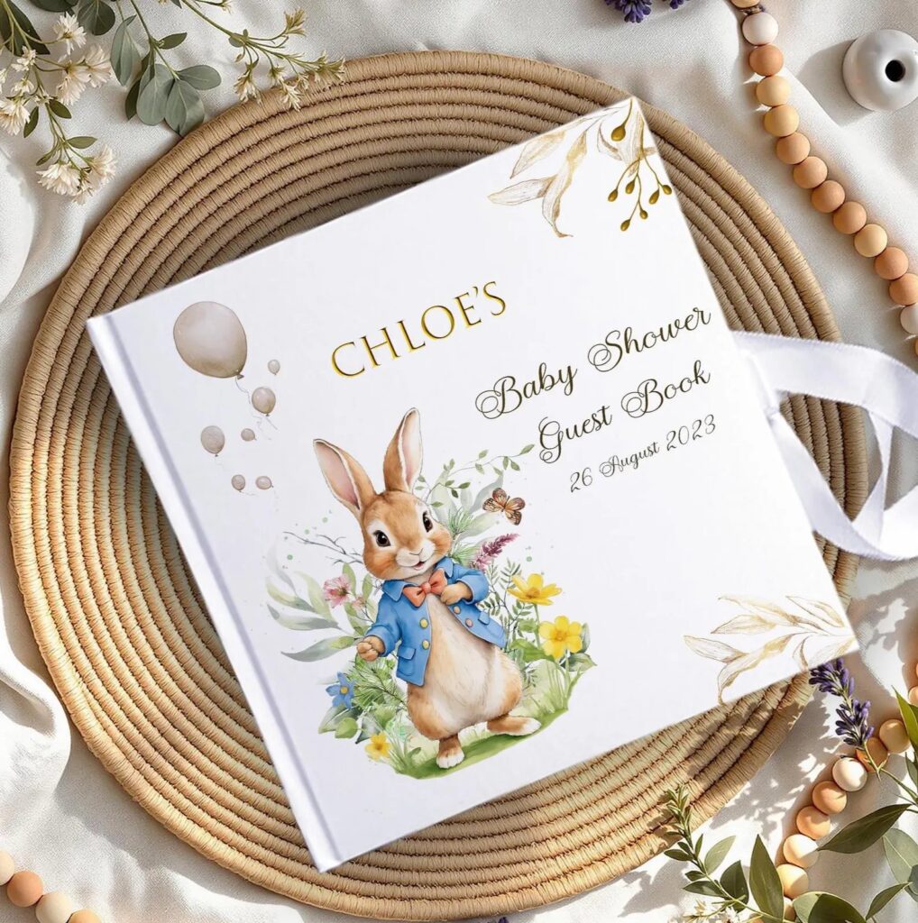 Peter Rabbit Baby Shower Guest Book