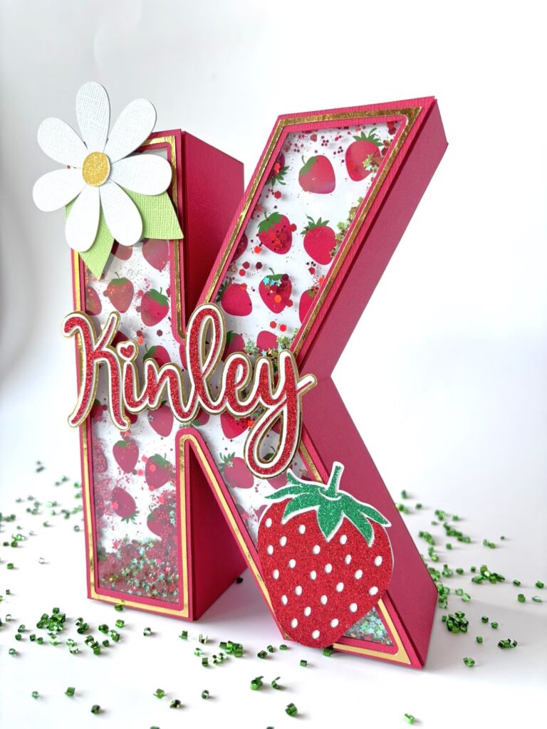 Strawberry 3D Letter Centerpiece