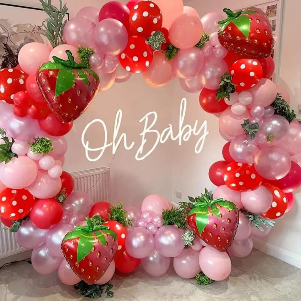 Strawberry Shortcake Baby Shower & Birthday Party Balloon Arch Kit