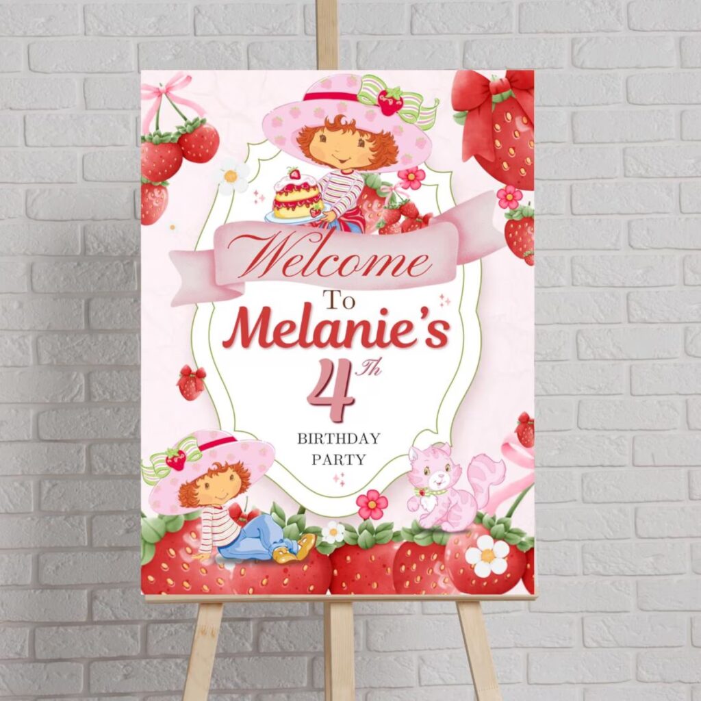 Strawberry Shortcake Welcome Sign Printable