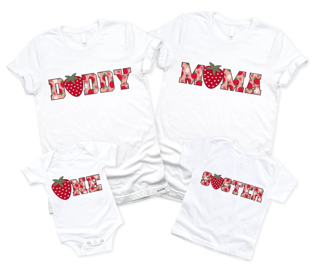 Strawberry Family Party Shirts