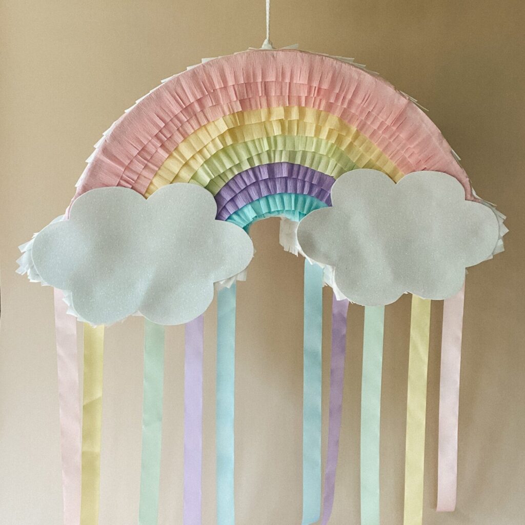 Pastel Rainbow and Cloud Party Pinata
