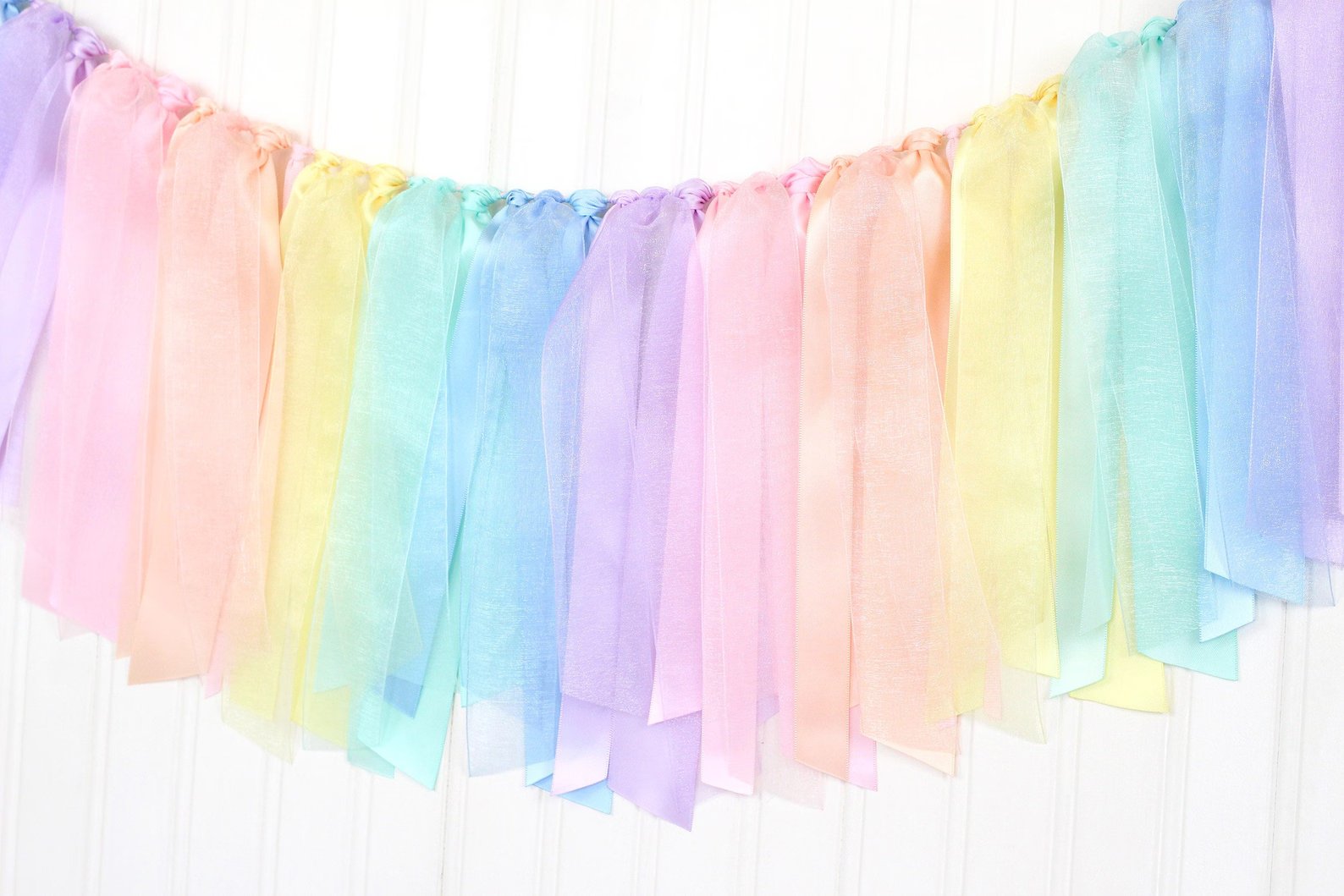 Pastel Baby Shower Ribbon Garland