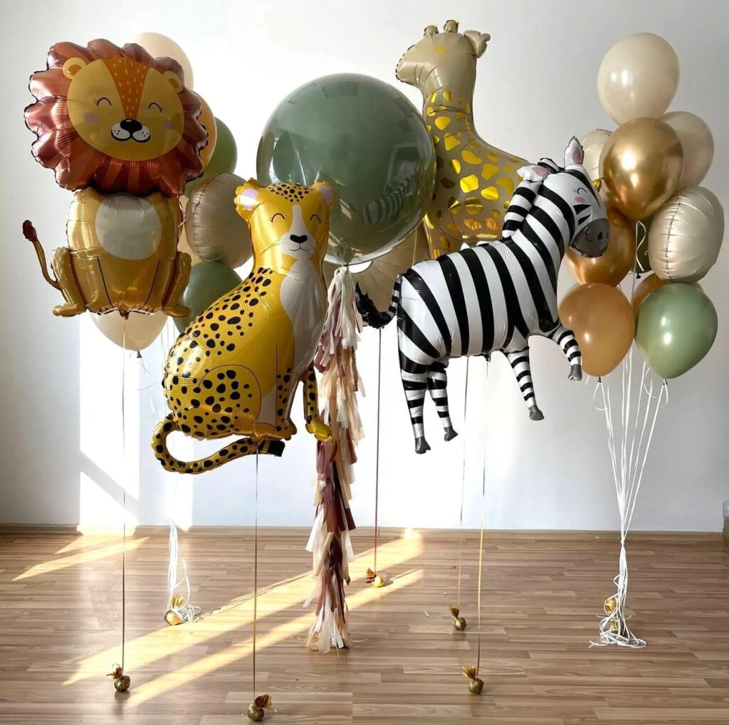 Wild One Brthday - Safari Animal Balloon Set