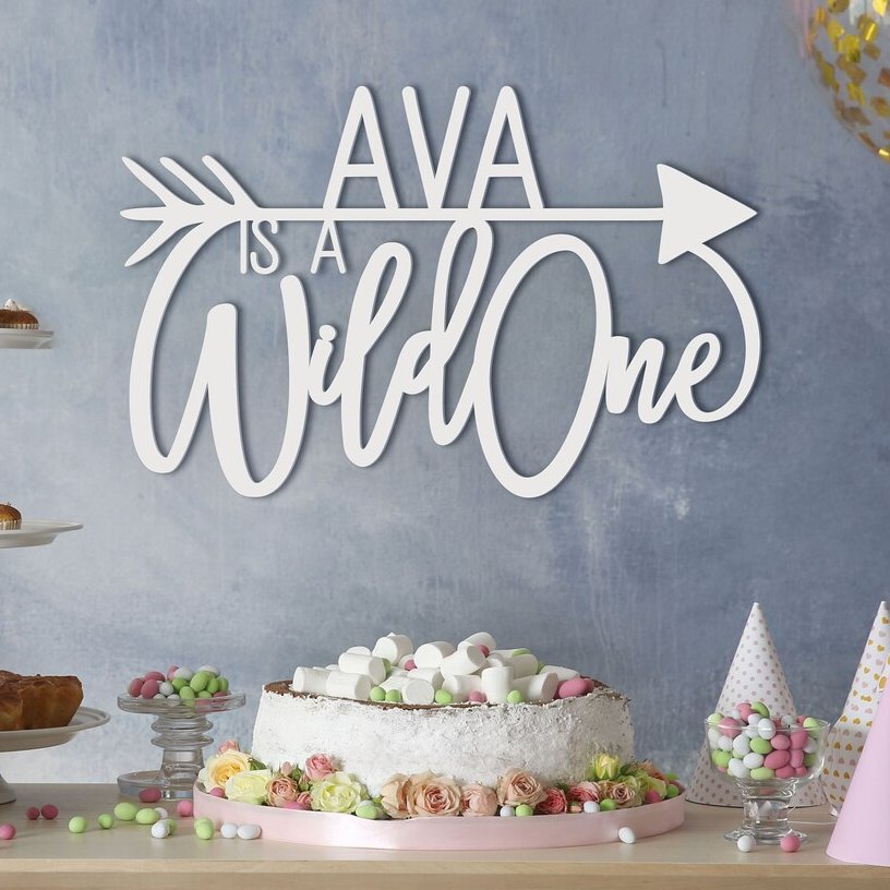 Personalized Wild One Birthday Sign