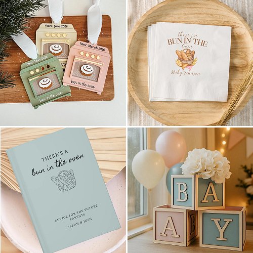 bun in the oven gender neutral baby shower theme decor ideas