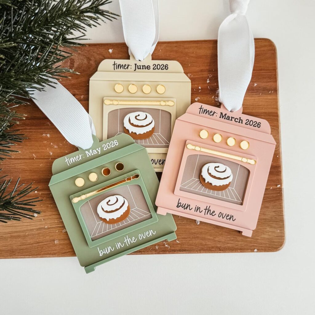 Bun In The Oven Baby Shower bun in the oven pregnancy announcement ornament