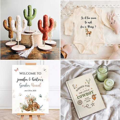 a little cowboy cowgirl baby shower decor ideas