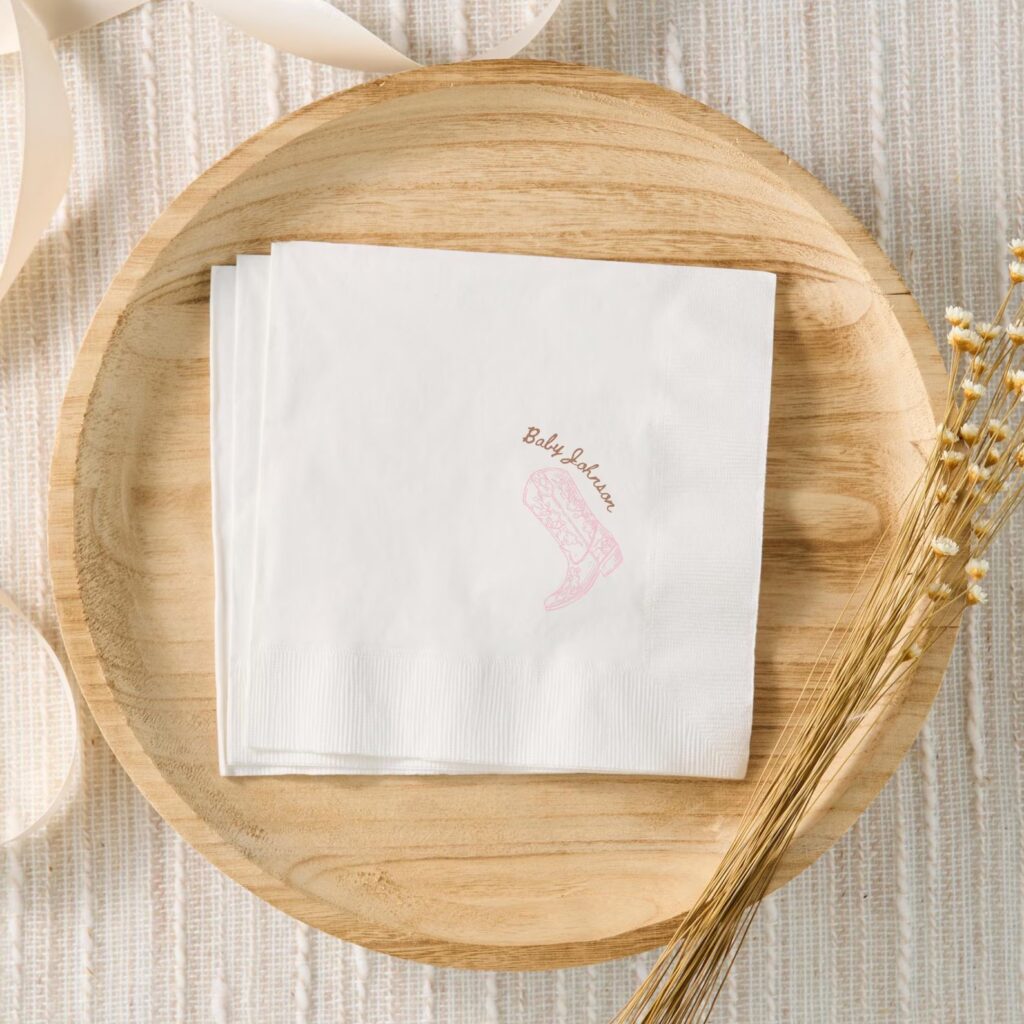 A Little Cowboy - Cowgirl Is On The Way a little cowgirl is on the way paper napkin