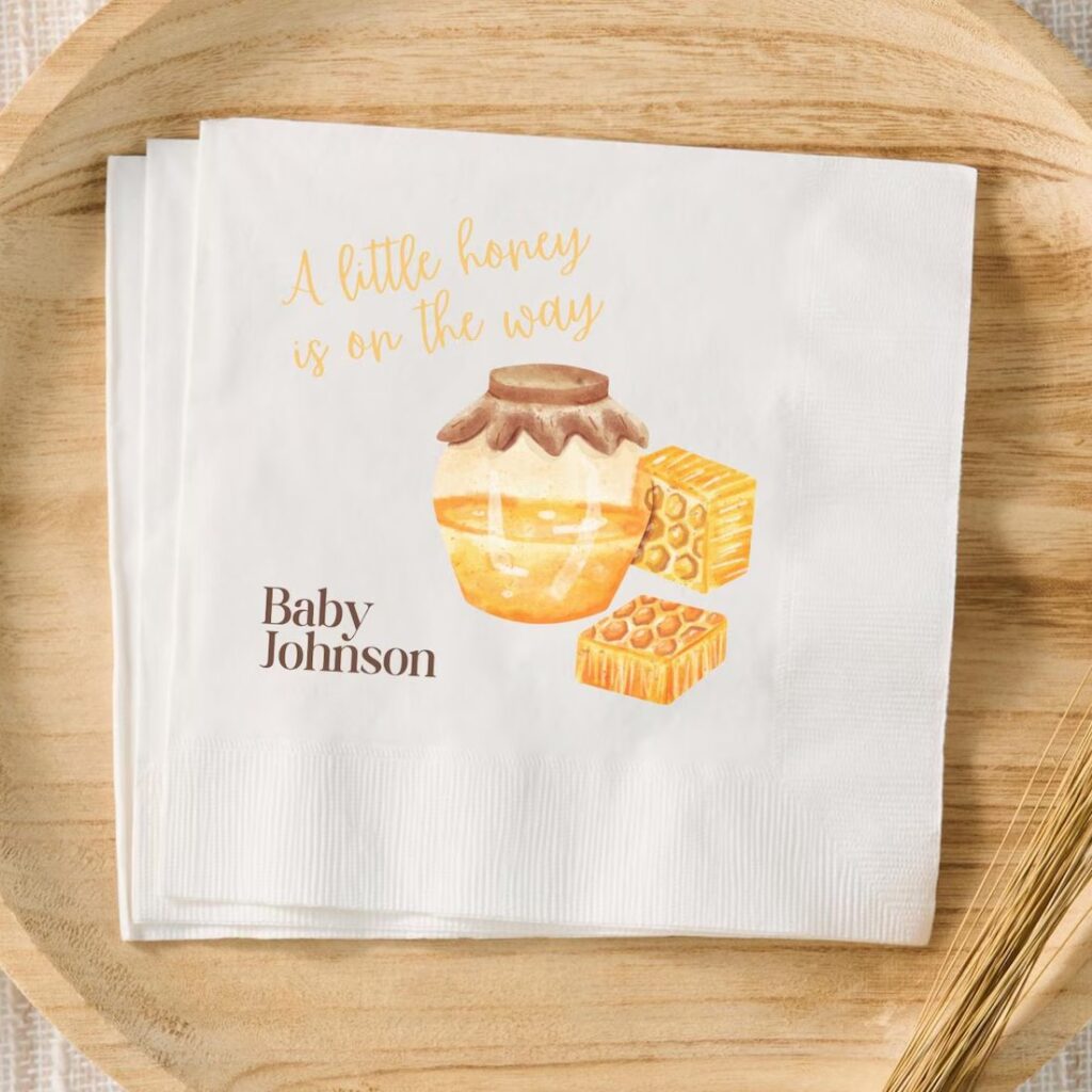 Baby shower personalized napkins