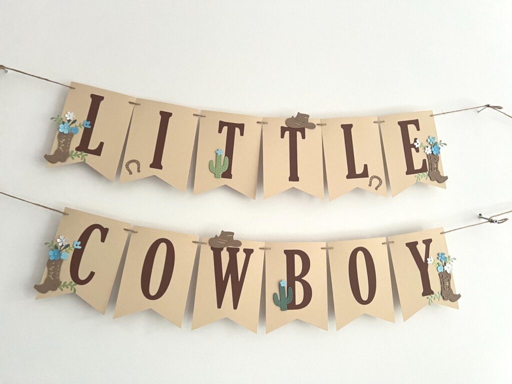 A Little Cowboy - Cowgirl Is On The Way little cowboy banner