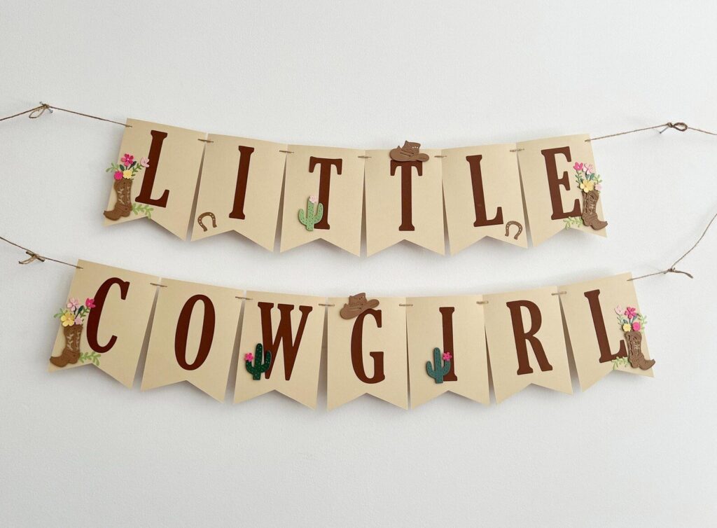 A Little Cowboy - Cowgirl Is On The Way little cowgirl banner