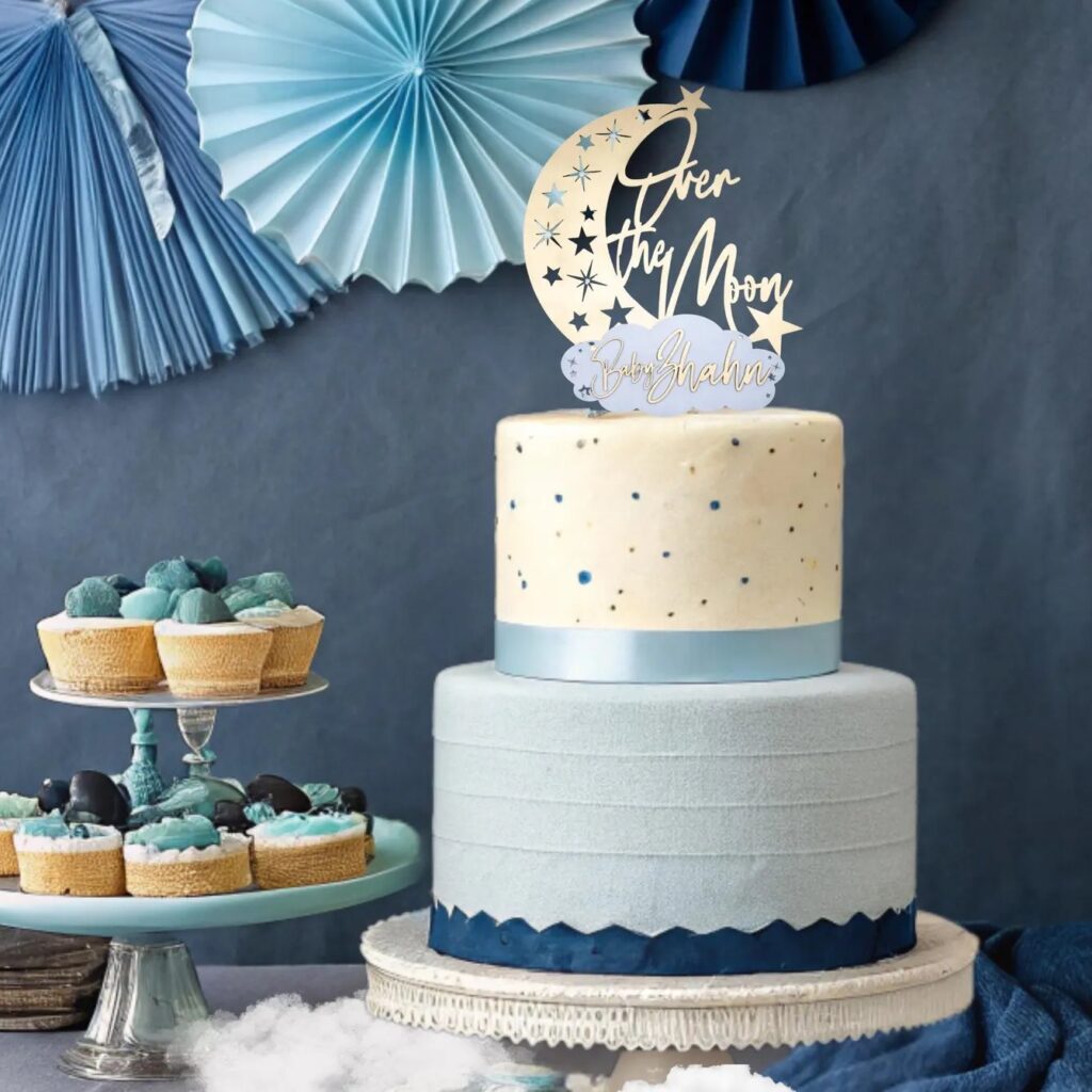 Over The Moon Baby Shower over the moon baby shower cake topper