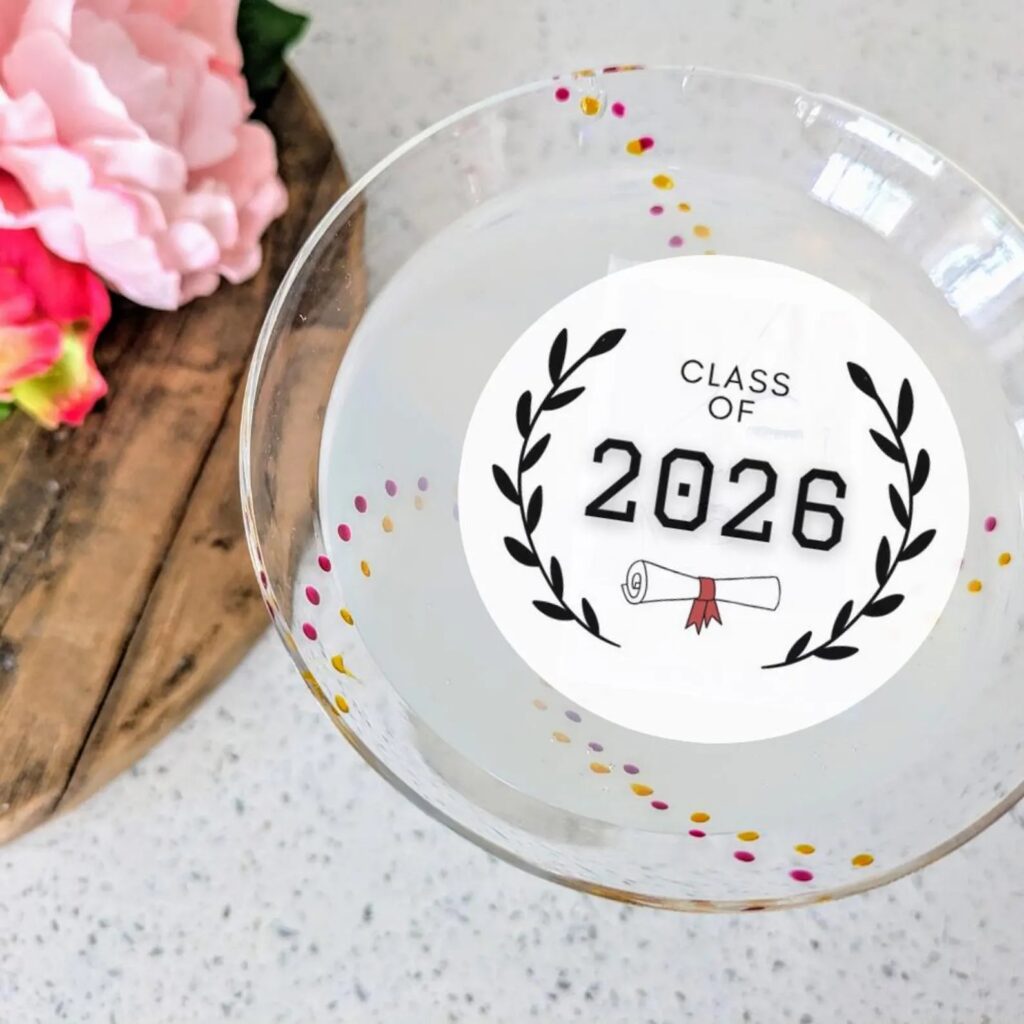 2026 graduation class of 2026 edible cocktail topper