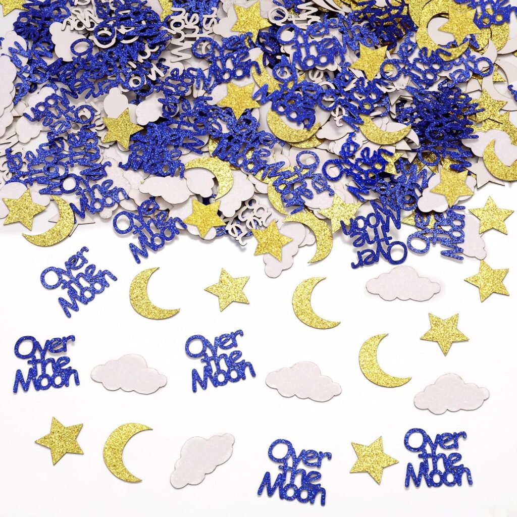 Over The Moon Baby Shower over the moon baby shower confetti
