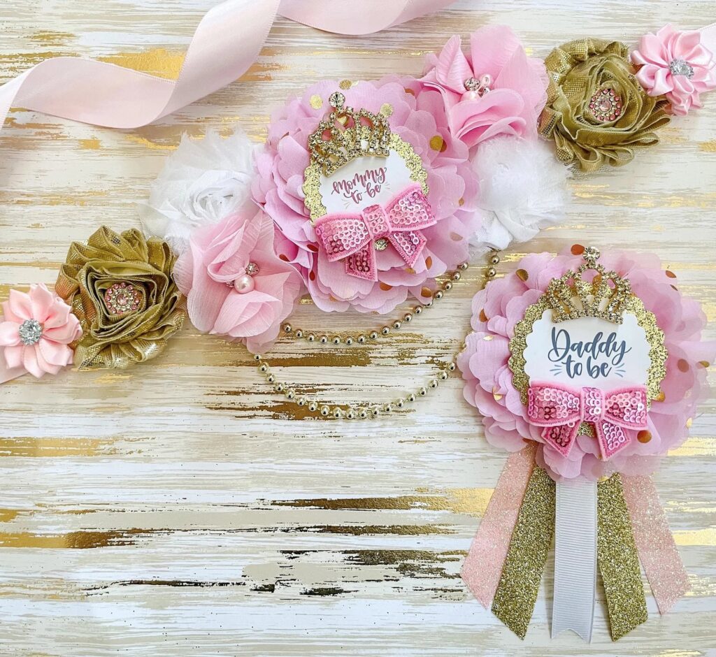 princess crown maternity sash