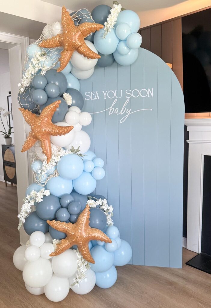 Sea You Soon baby shower balloon arch kit