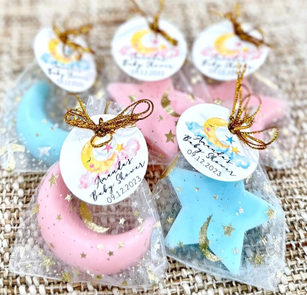 twinkle twinkle little star gender neutral shower moon star soap favors