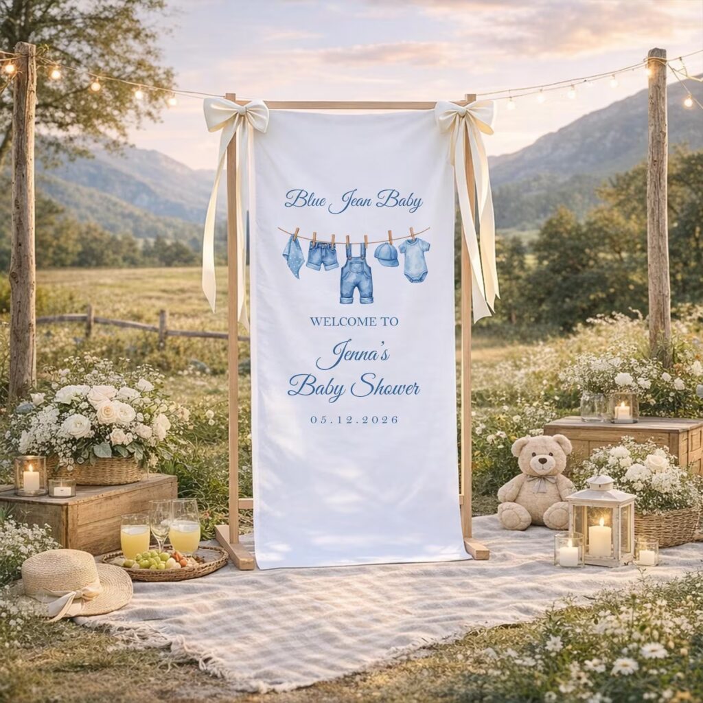 Welcome sign fabric banner