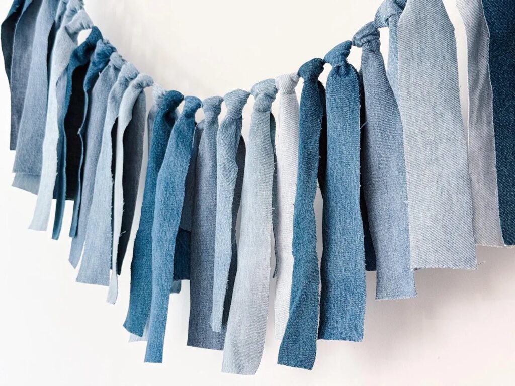 Denim fabric banner
