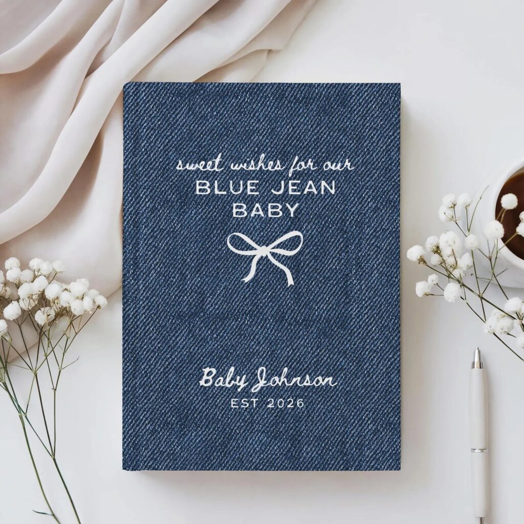 Denim cover guest book