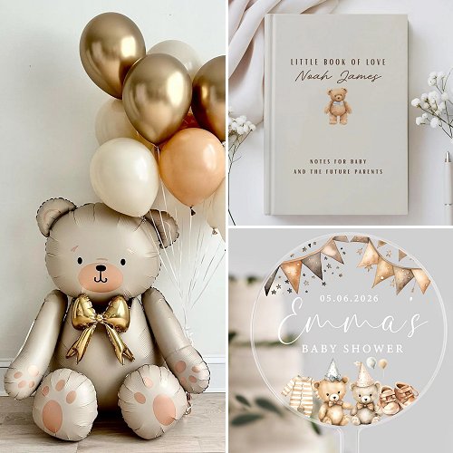 classic teddy bear shower theme decor ideas