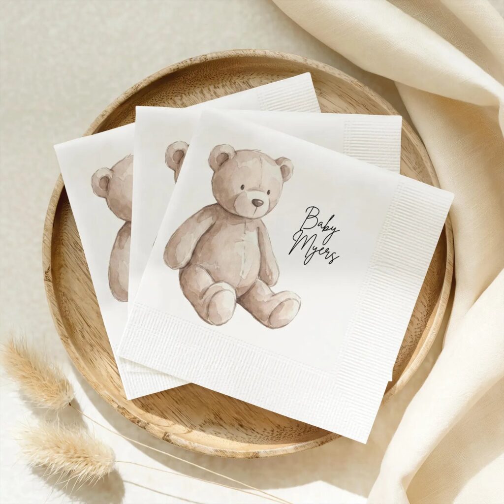 classic teddy bears napkins