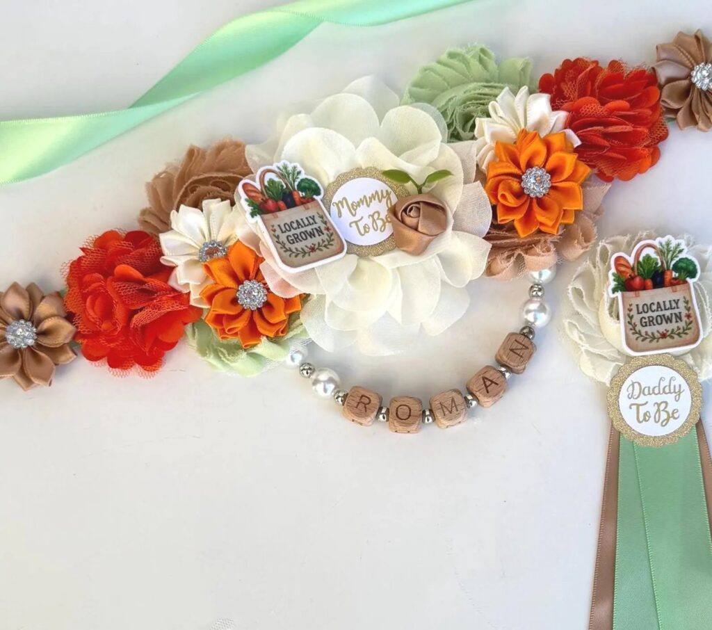 farmers market maternity sash